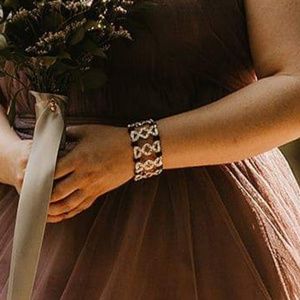 Silver and Purple Bracelet